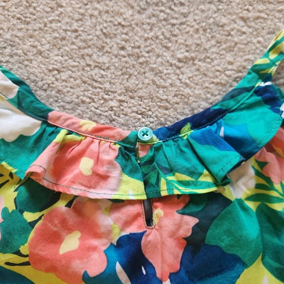 🌺 Gymboree Girls Size 8 Floral Top – Peachy Tropical Vibes 🌿 - Picture 7 of 7
